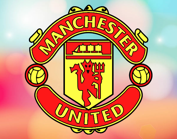 Colored page manchester united fc crest painted by user not registered