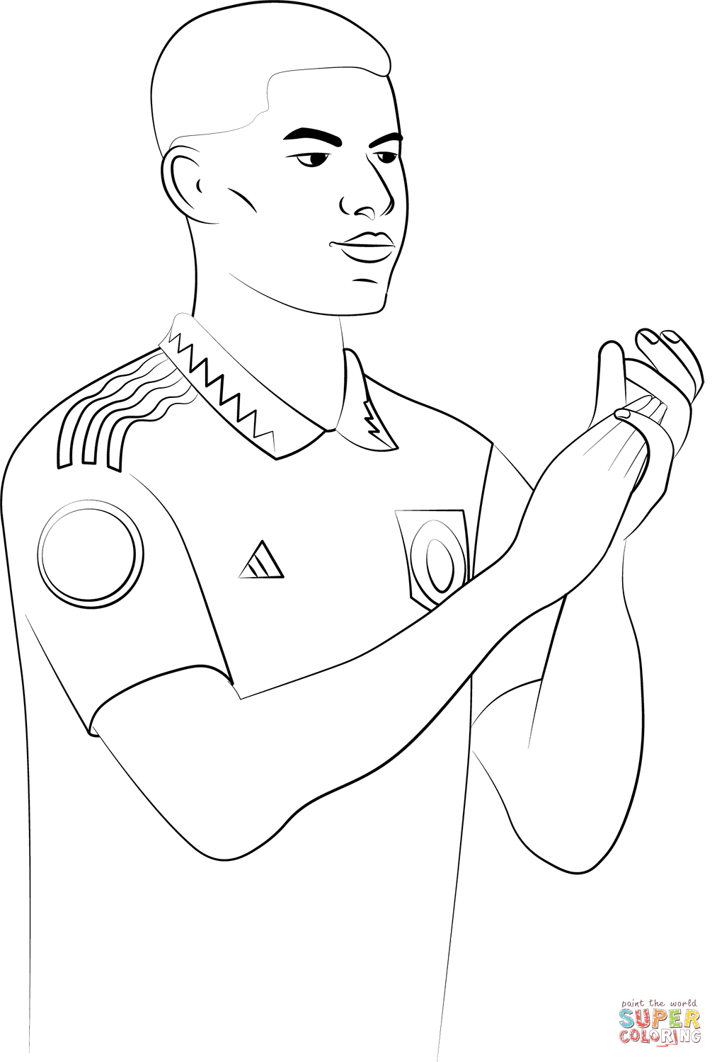 Marcus rashford coloring page free printable coloring pages