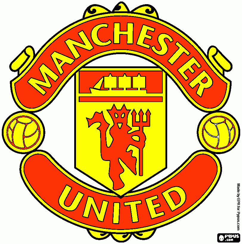 Manunited coloring page printable manunited