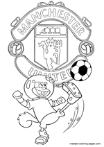 Manchester united soccer coloring pages