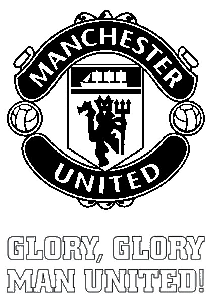 Coloring page soccer manchester united badge