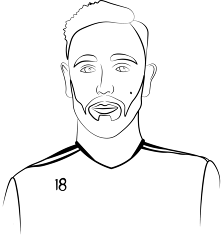 Bruno fernandes coloring page free printable coloring pages