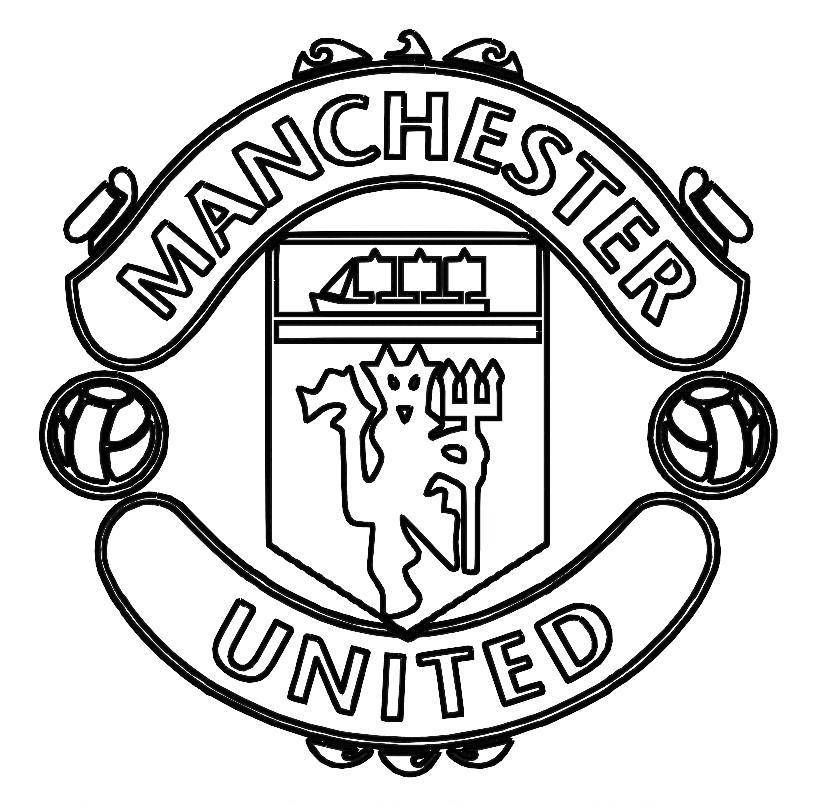 Print manchester united logo soccer coloring pages or download sports coloring pages football coloring pages manchester united logo