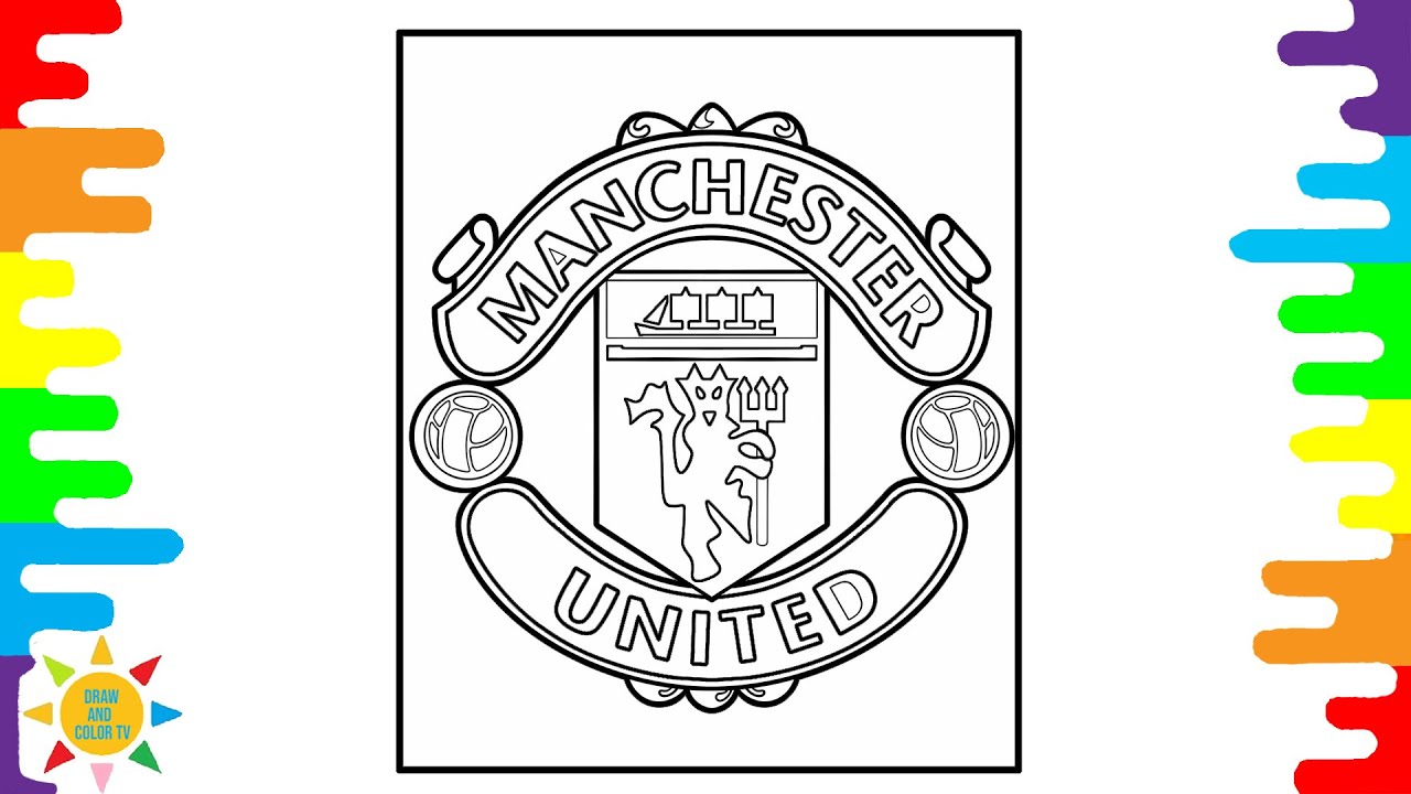 Logo anchester united coloring anchester united fc coloring drawandcolortv