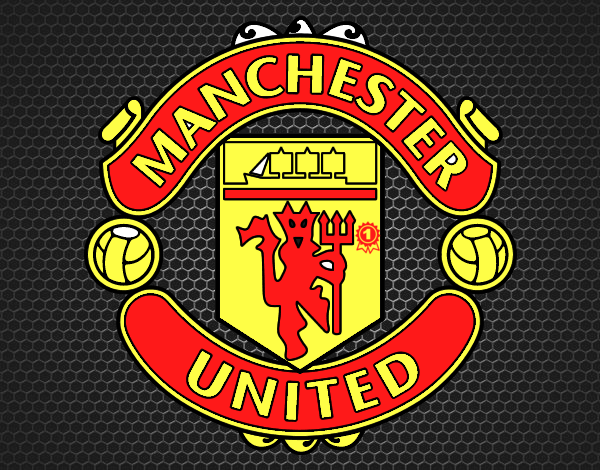 Colored page manchester united fc crest painted by user not registered