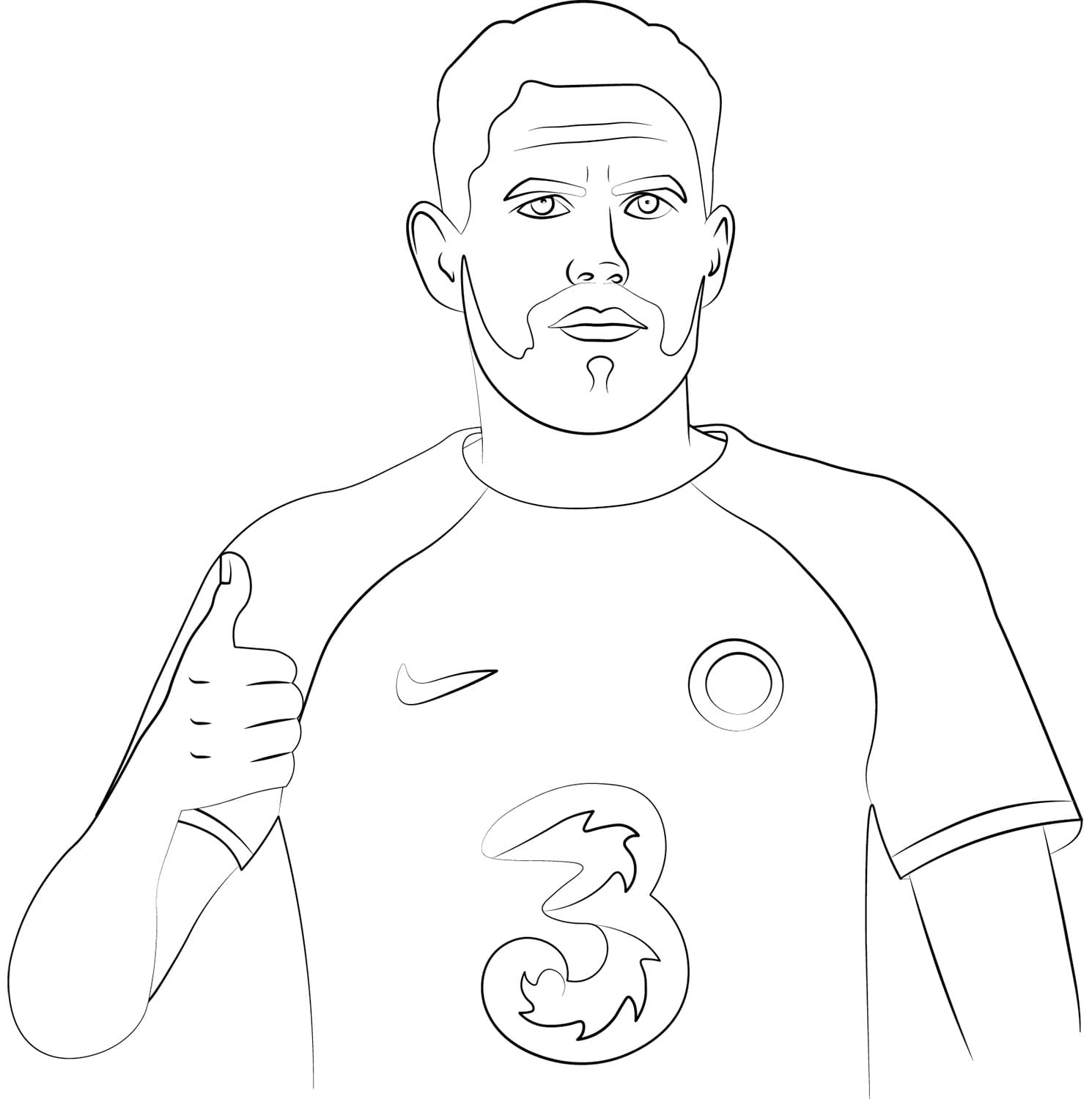 Arsenal jorginho coloring page