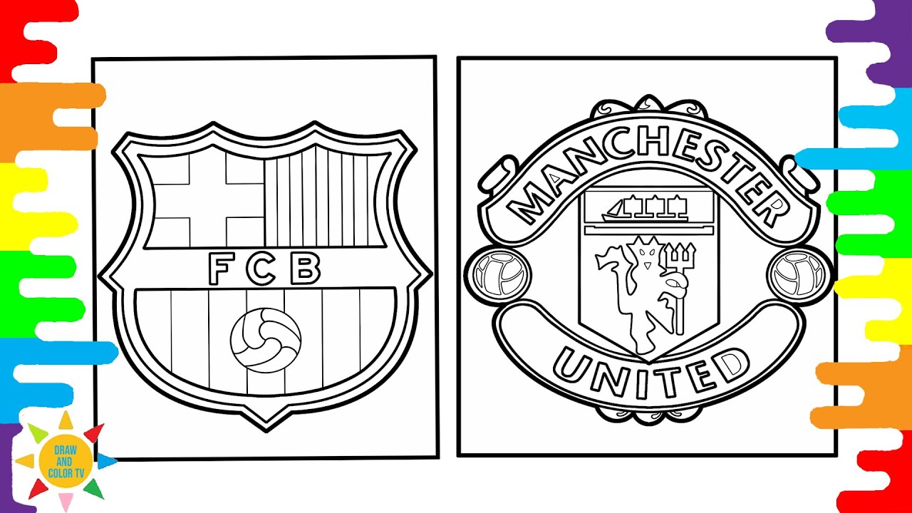 Fc barcelona vs anchester united coloring pages fc barcelona coloring whos better