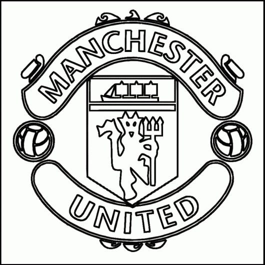 Manchester united logo coloring and sketch logo page football coloring pages manchester united logo sports coloring pages