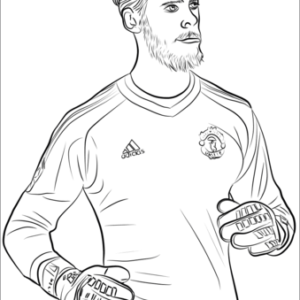 David de gea coloring pages printable for free download