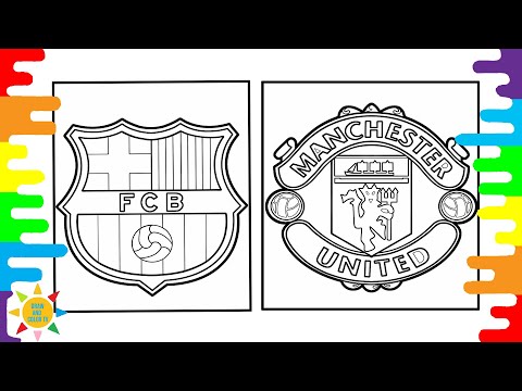 Fc barcelona vs anchester united coloring pages fc barcelona coloring whos better