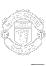 Manchester united soccer coloring pages