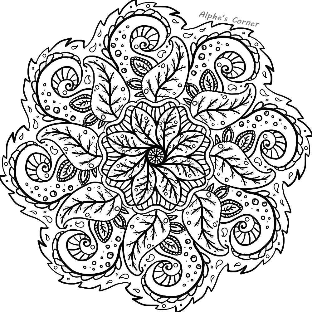 Mandala colouring pages â alphes corner