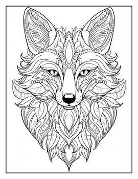 Animals mandala coloring pages for adults