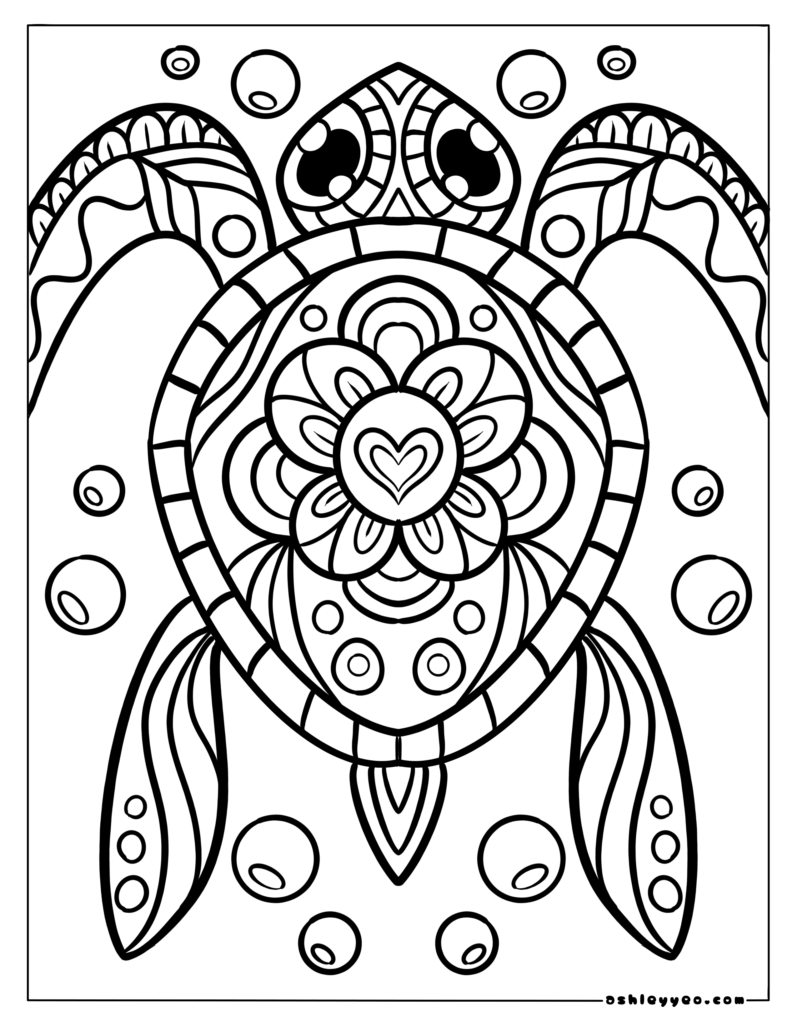 Free easy mandala animal coloring pages for kids