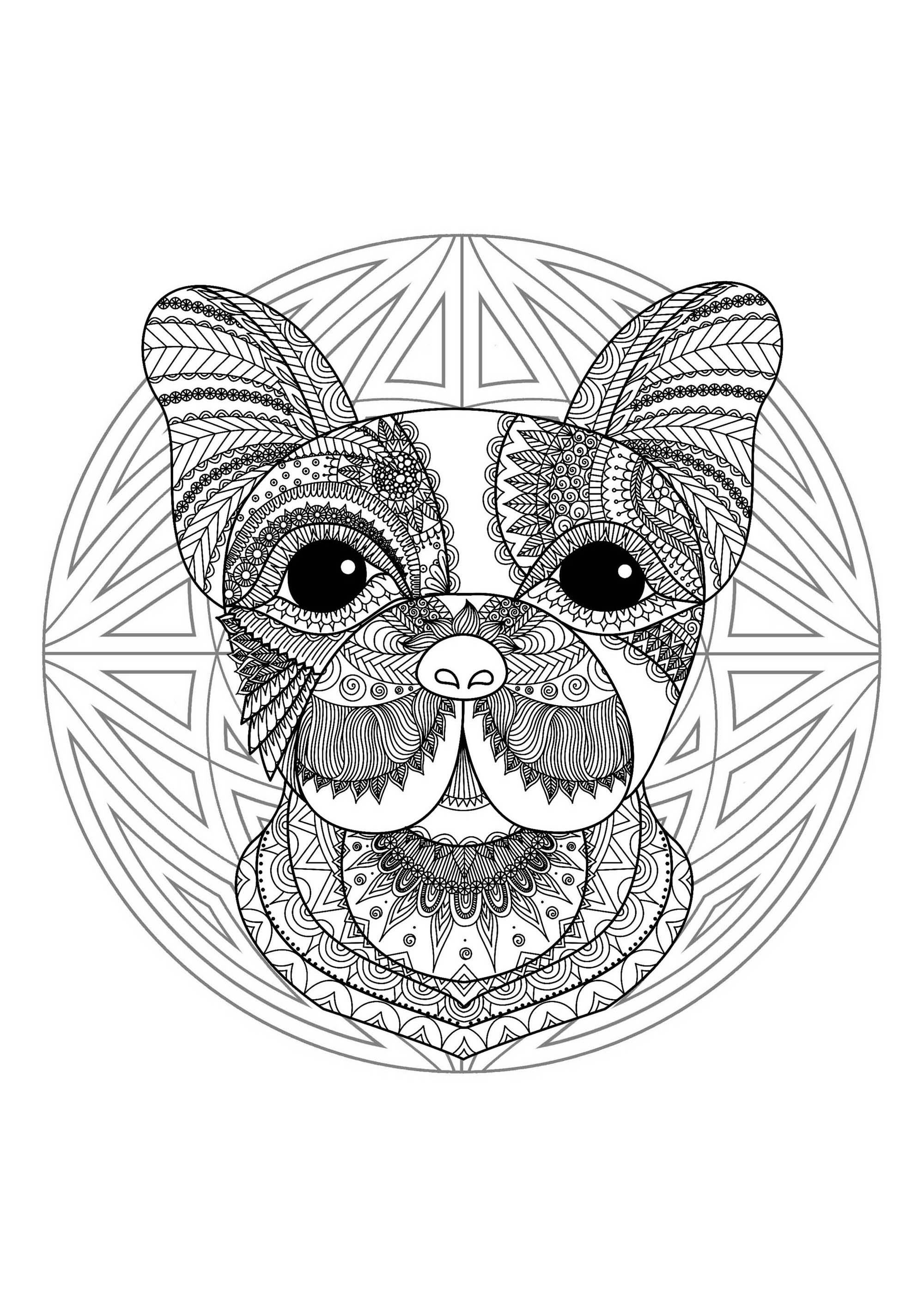 Animal mandala coloring pages