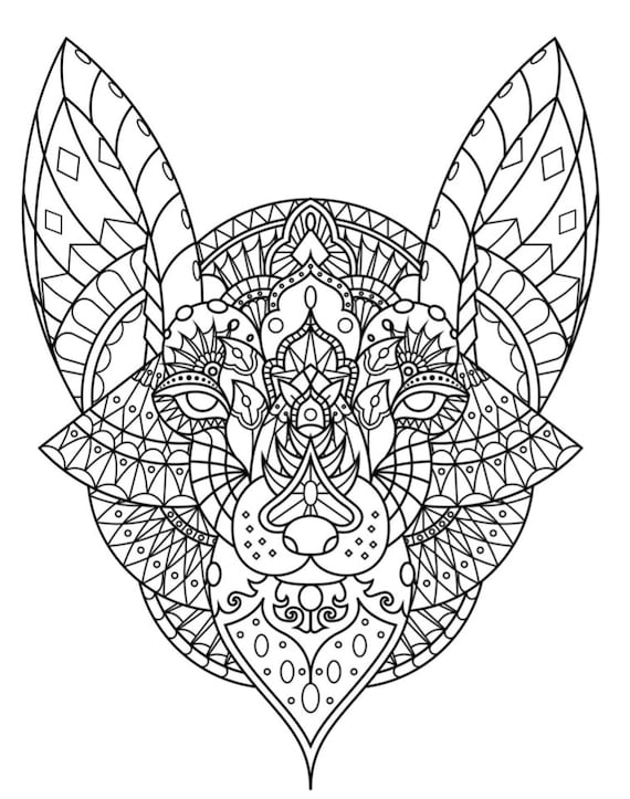 Mandala animal coloring book