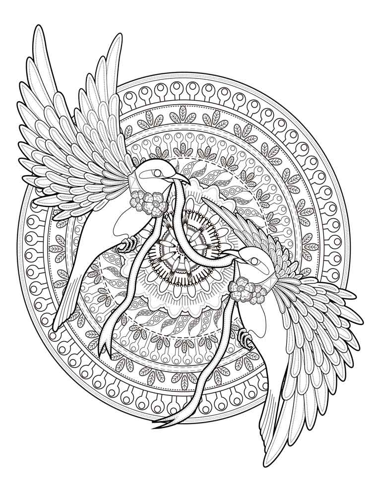 Animal mandala coloring pages