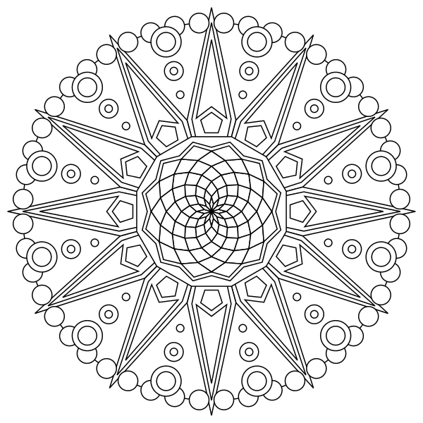 Mandala coloring pages for adults kids