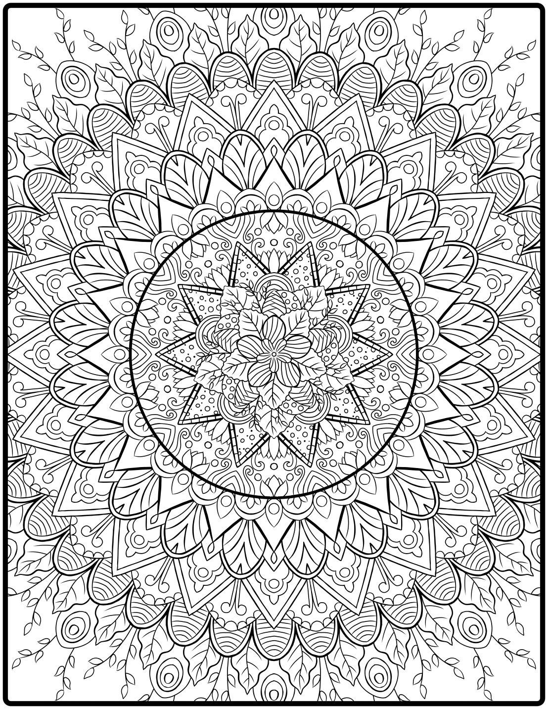 Mandala colouring pages â alphes corner