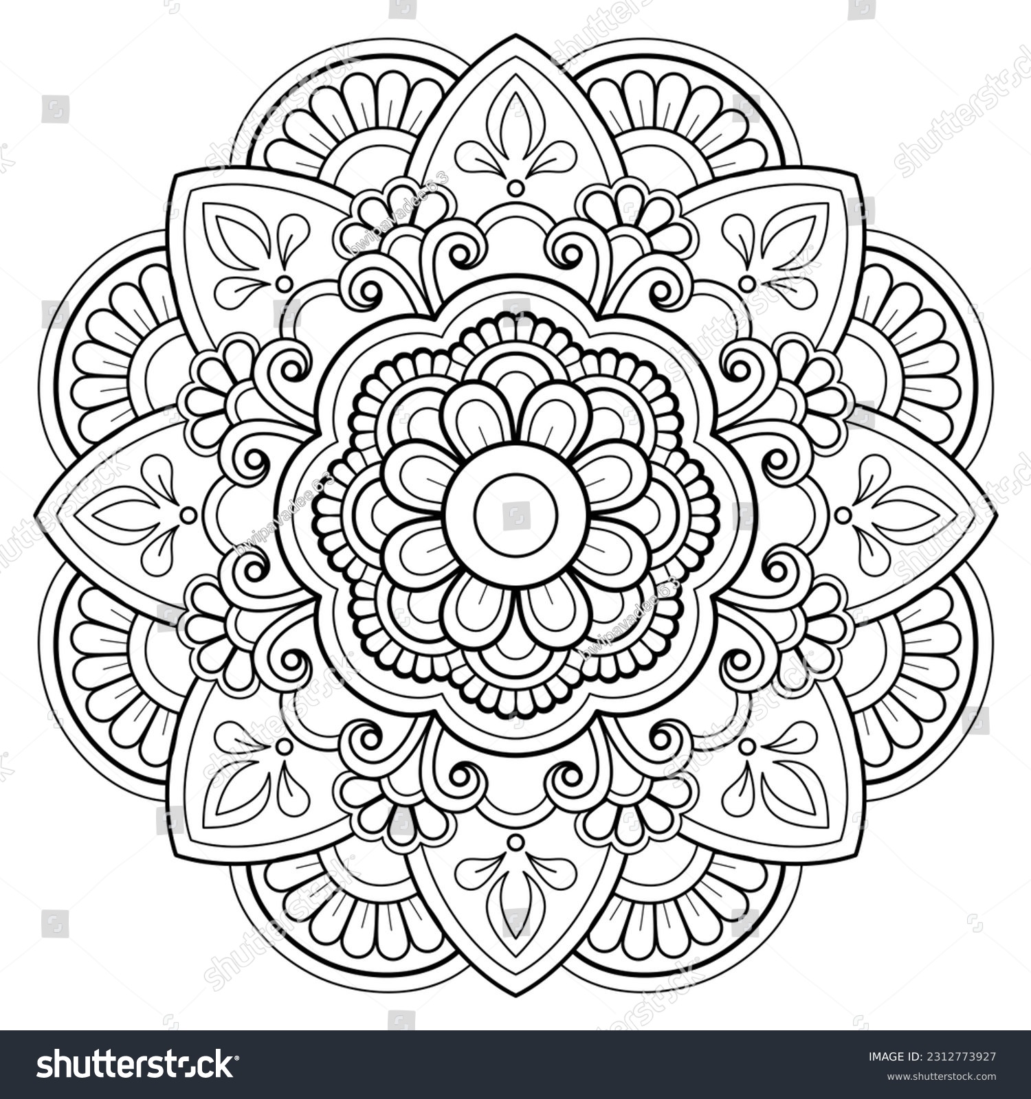 Mandala coloring images stock photos d objects vectors