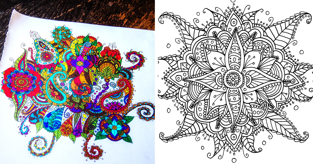 I create coloring mandalas and give them away for free bored panda