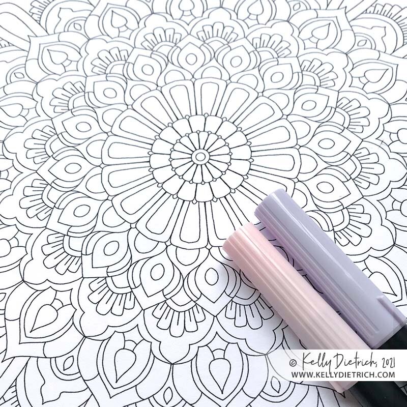 March free printable mandala coloring page â kelly dietrich mandala art