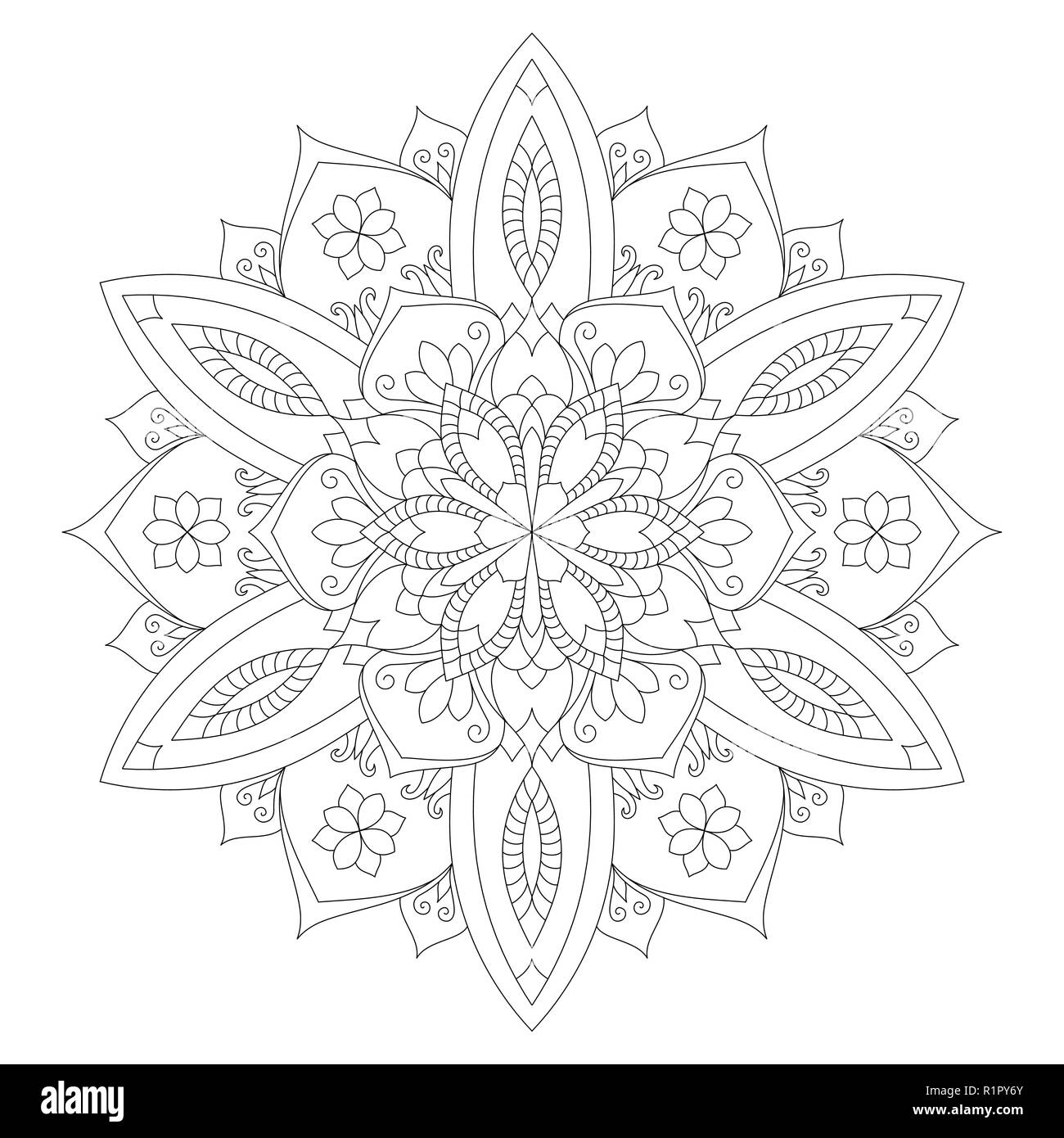 Mandala coloring hi