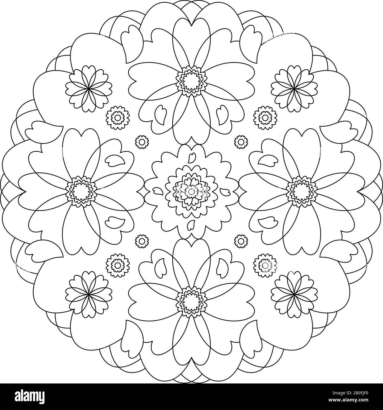 Mandala coloring hi