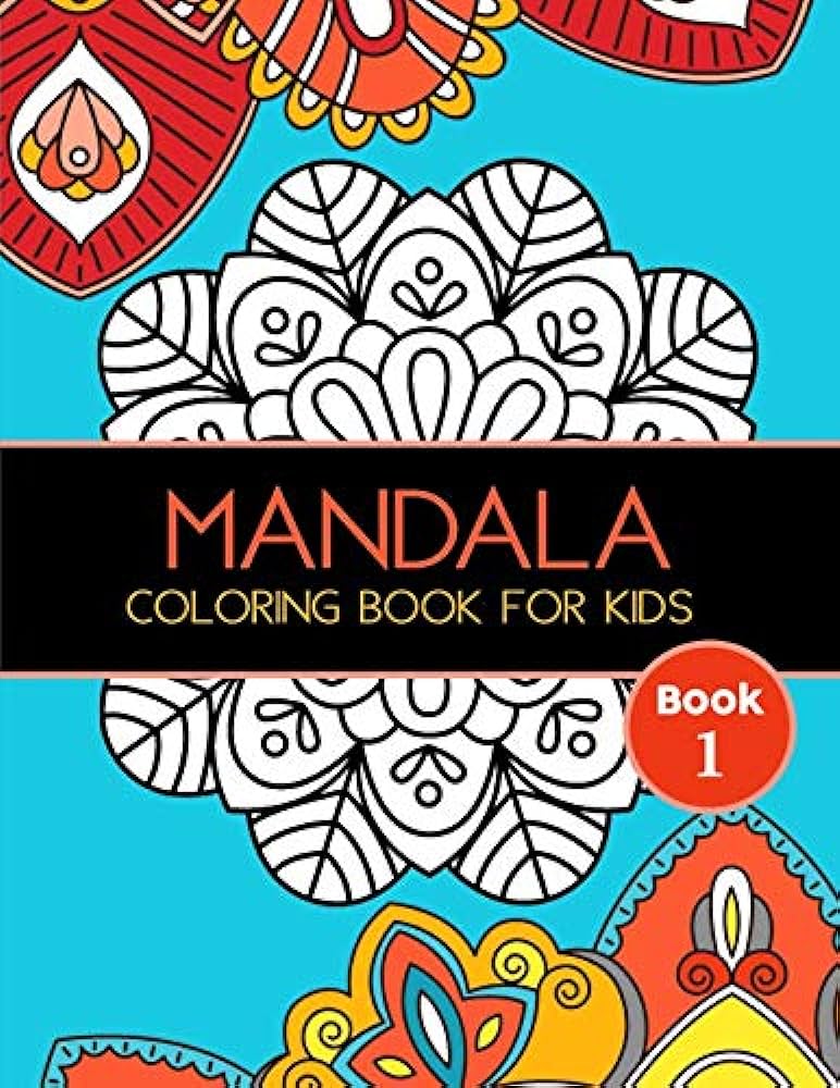 Mandala coloring book for kids big mandalas to color for relaxation book mandala coloring collection joy tree games and activities books