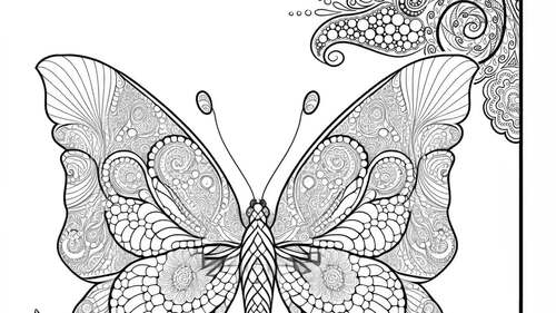 Zen tangle butterflies coloring pages coloring pages for kids and adults