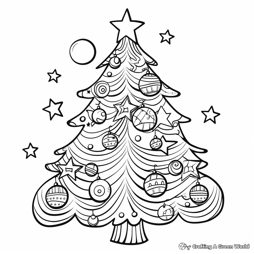 Christmas tree coloring pages