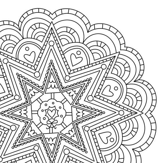 Christmas tree mandala coloring page christmas digital printable