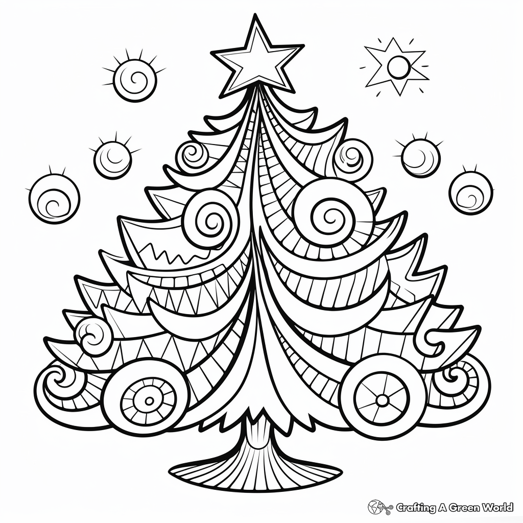 Christmas tree coloring pages