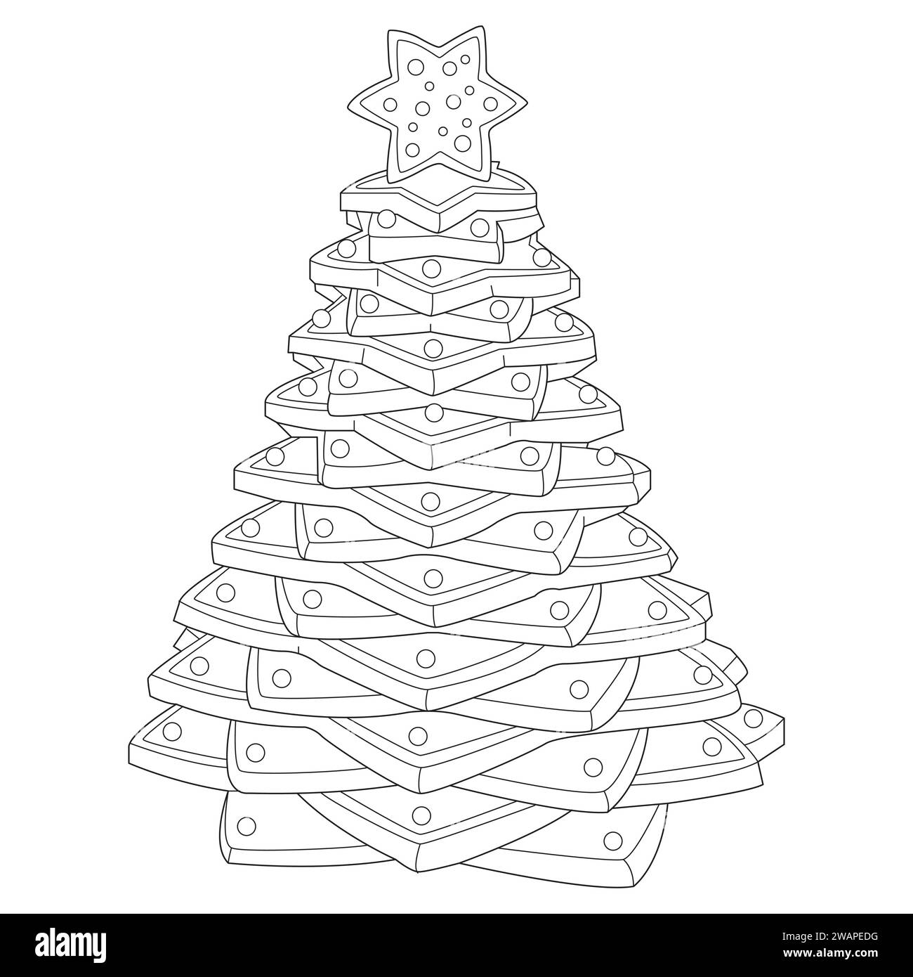 Christmas tree coloring page hi