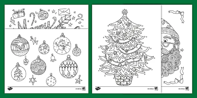 Christmas coloring sheets pdf for kids usa