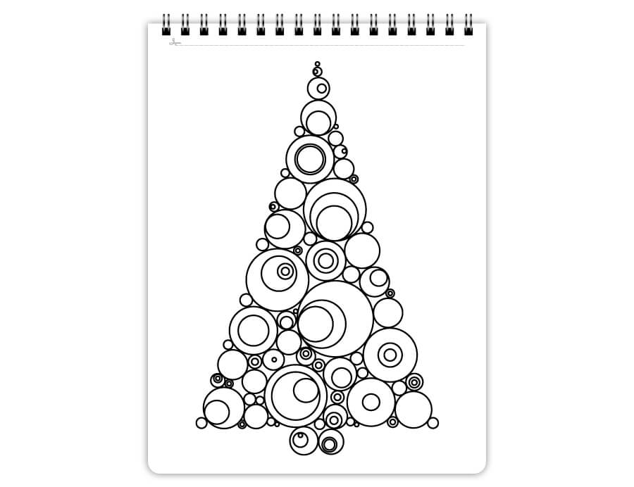 Adult christmas coloring book topbound with images