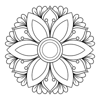 Worksheet mandala coloring pages no easy mandala tpt