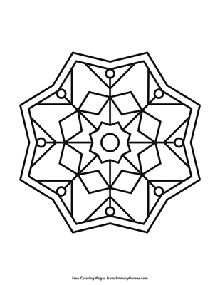 Simple mandala coloring page â free printable pdf from