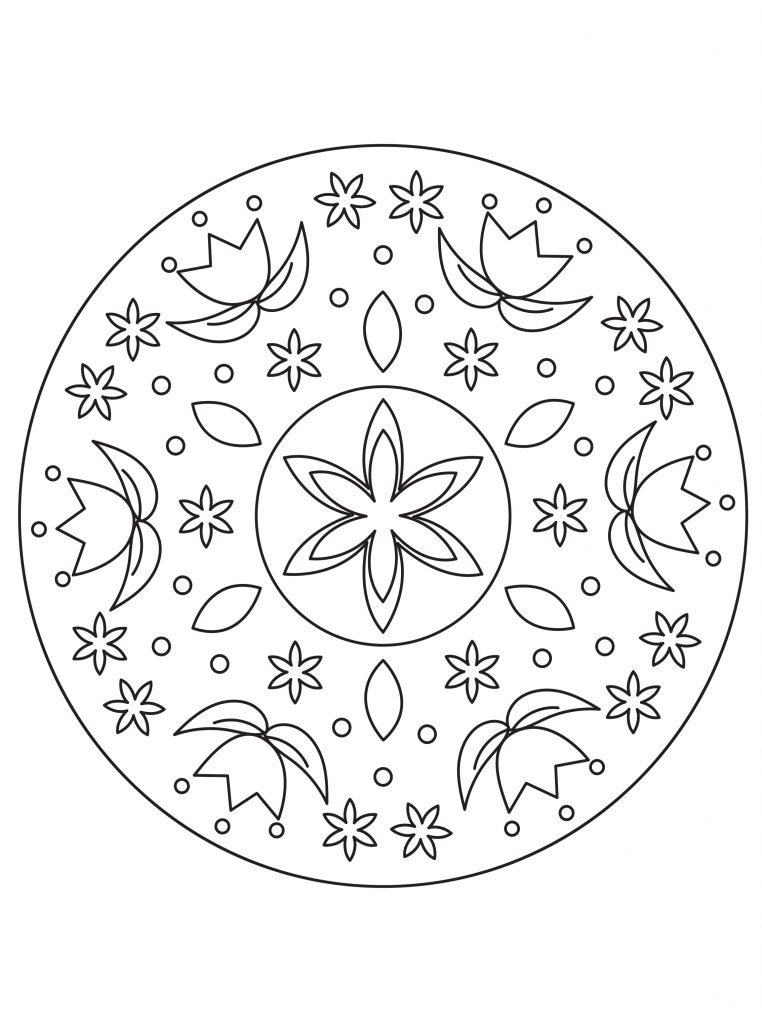 Easy mandalas coloring book