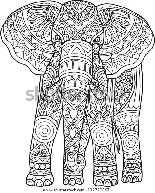 Best elephant mandala coloring pages royalty