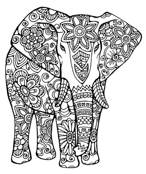 Pin by coloring fun on elephants elephant coloring page mandala coloring pages mandala coloring