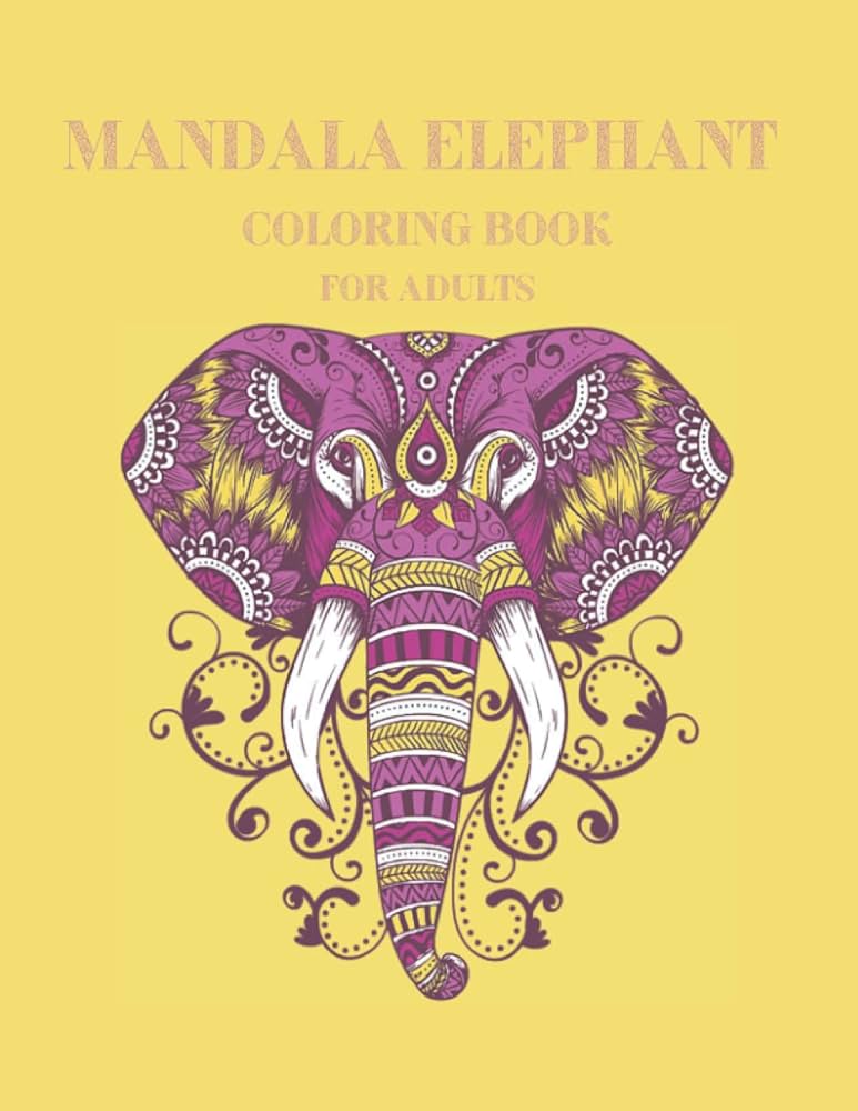 Mandala loring book for adults mandala elephant loring pages for relaxation and stress