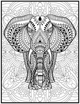 Mindfulness elephants coloring pages mindfulness coloring sheets mandala