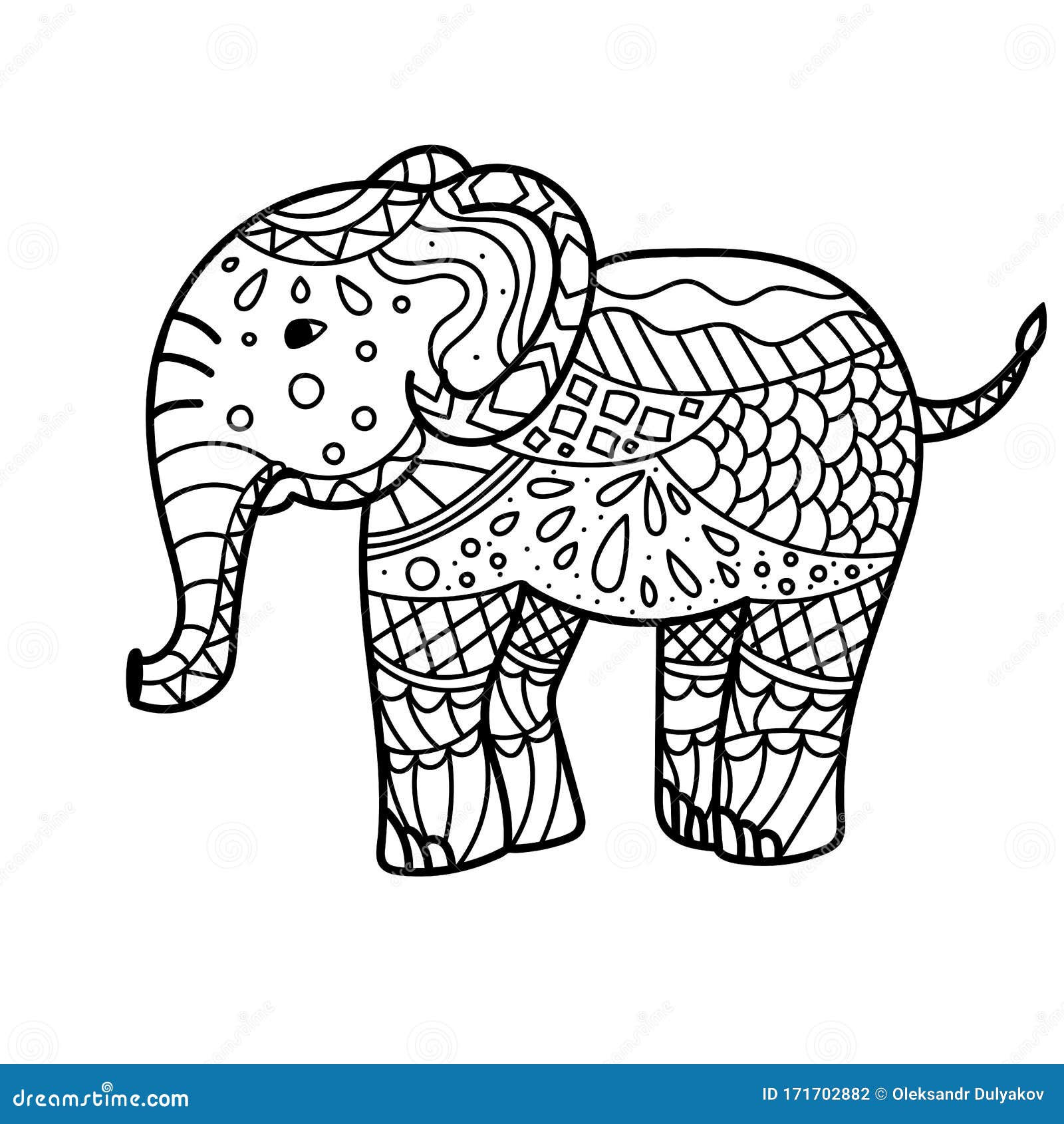 Mandala colouring elephant stock illustrations â mandala colouring elephant stock illustrations vectors clipart