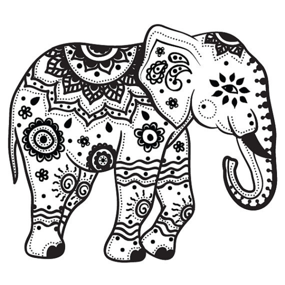 Get this mandala elephant coloring pages ev