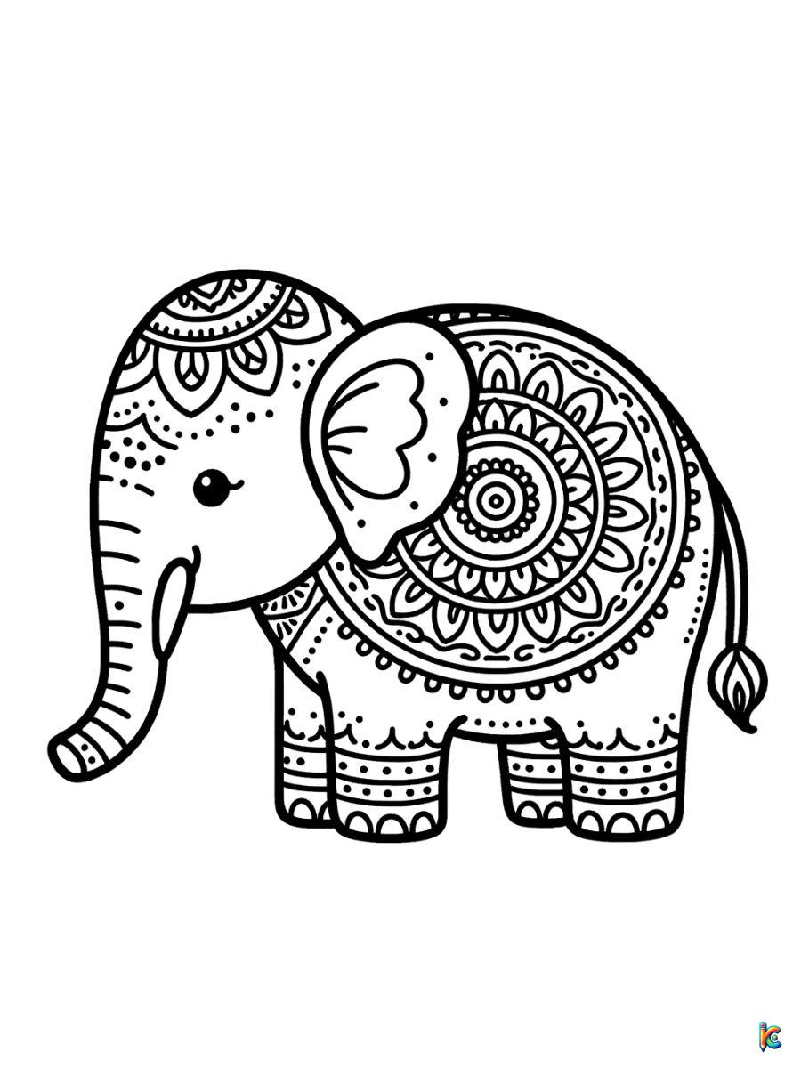 Elephant coloring pages â