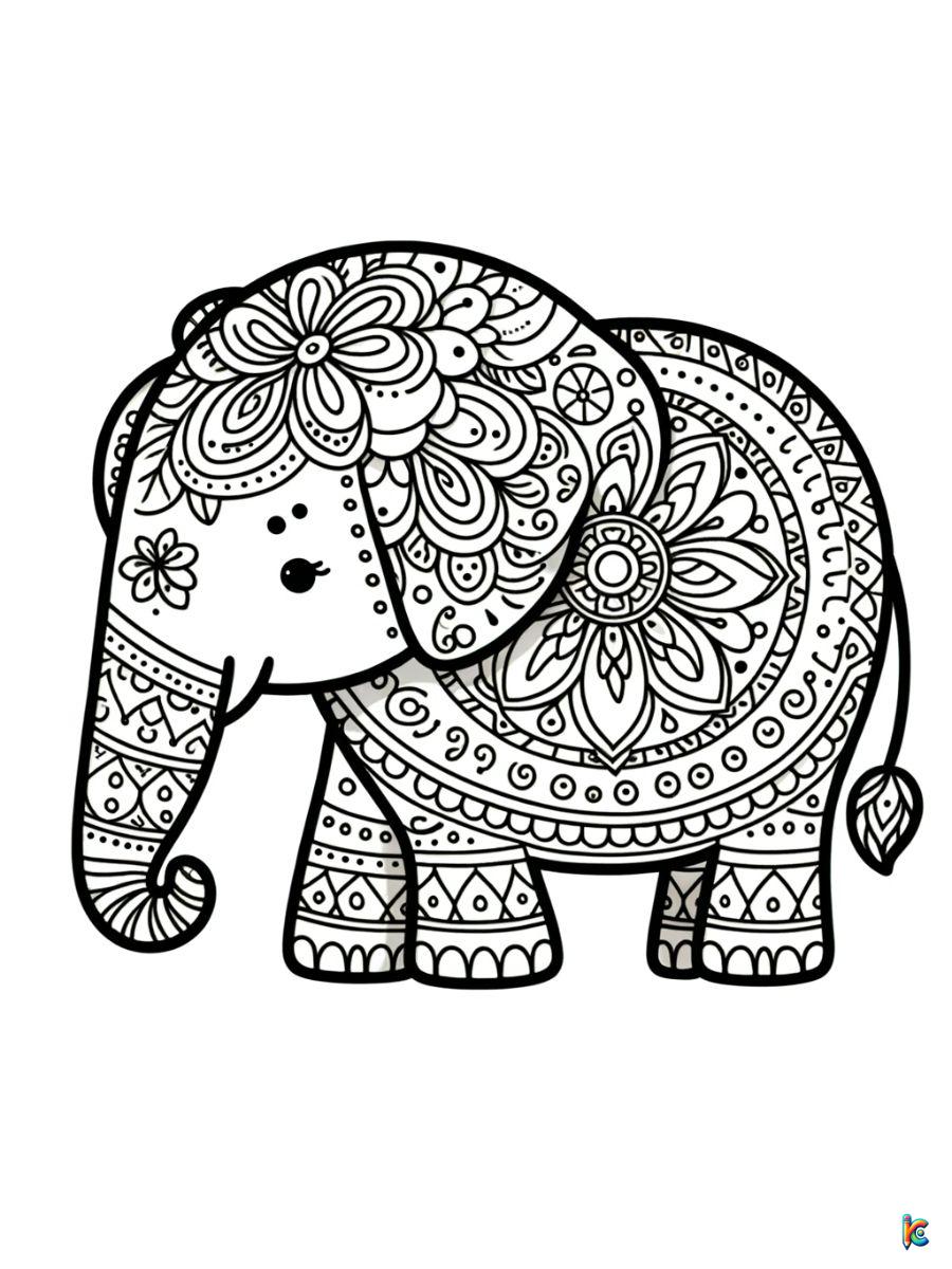 Elephant coloring pages â