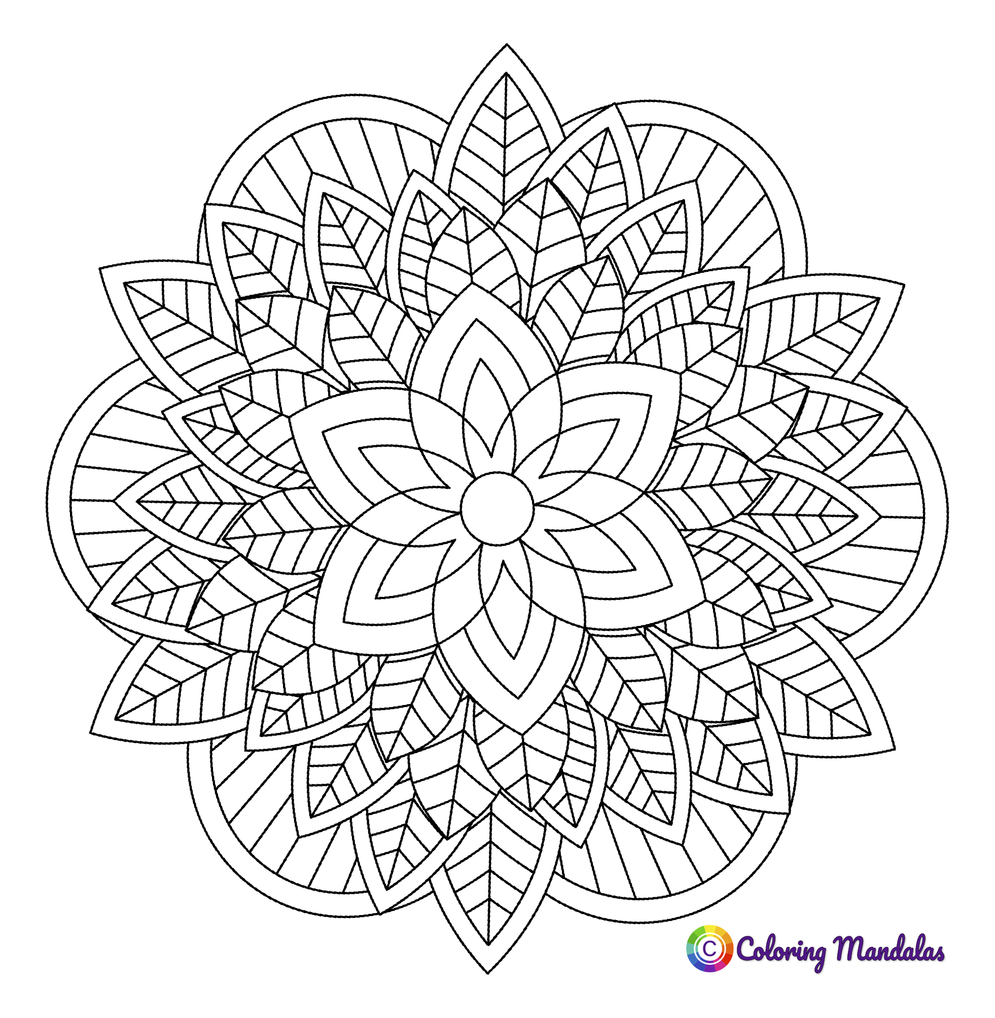 Easy mandala flower