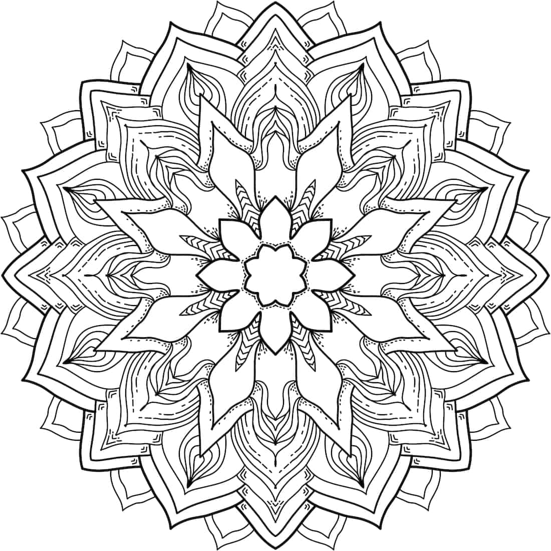 Flower power coloring page