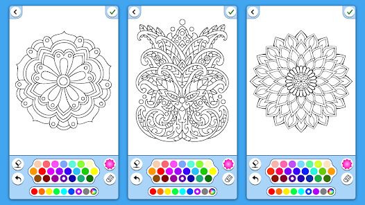 Flowers mandala coloring book